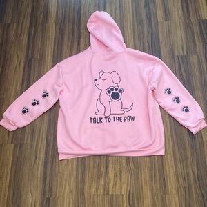 Soft Pink 4XL Pullover Hoodie “Talk to the Paw”